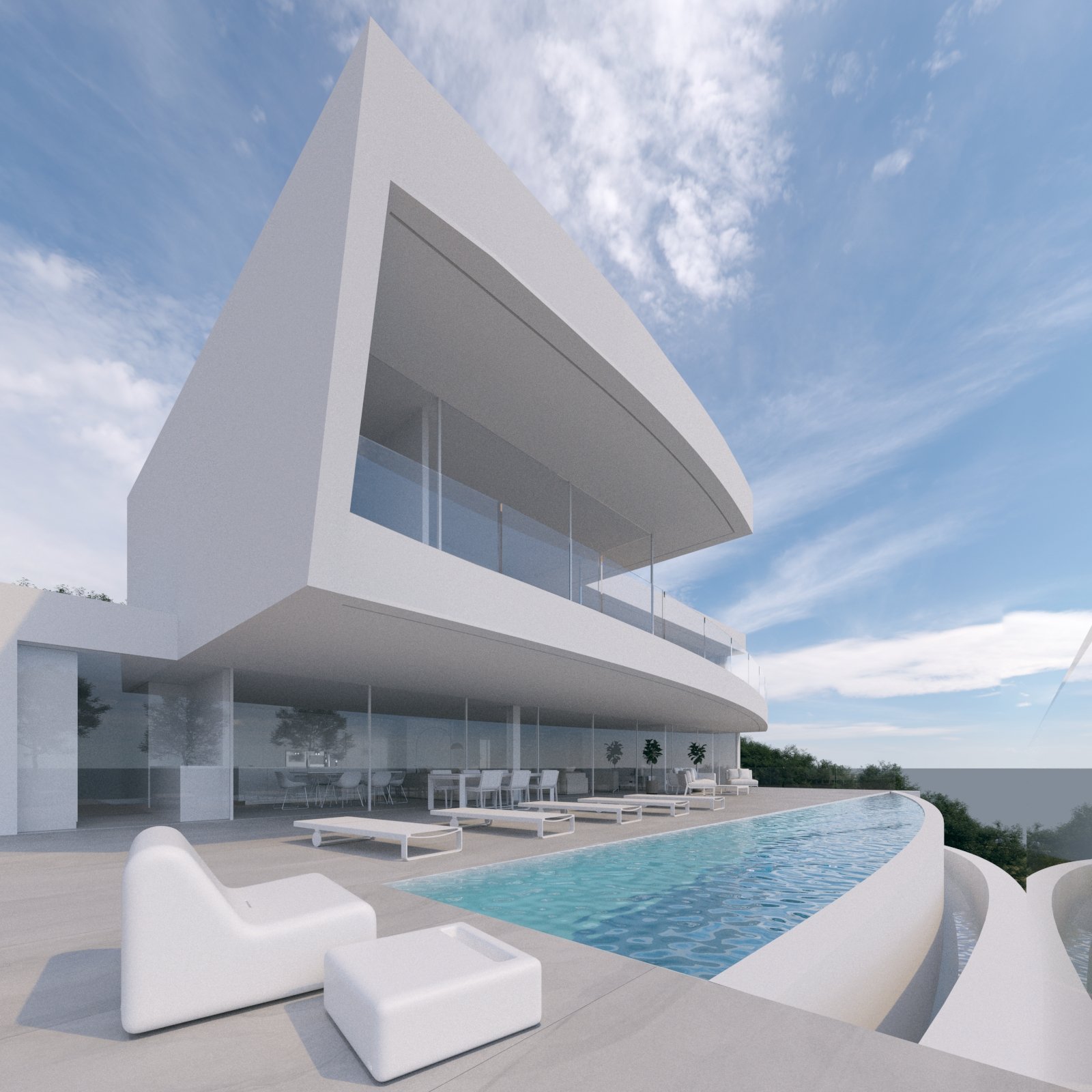 Villa de nueva construcción de 4 o 5 dormitorios en Moraira